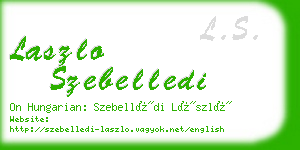 laszlo szebelledi business card